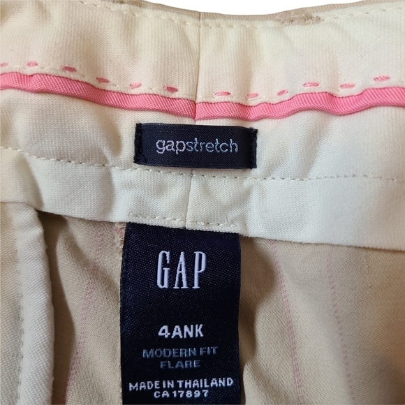 Gap stretch modern fit flare beige pink  dress pants - Picture 5 of 10